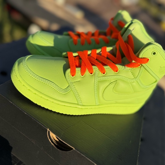 neon yellow jordans